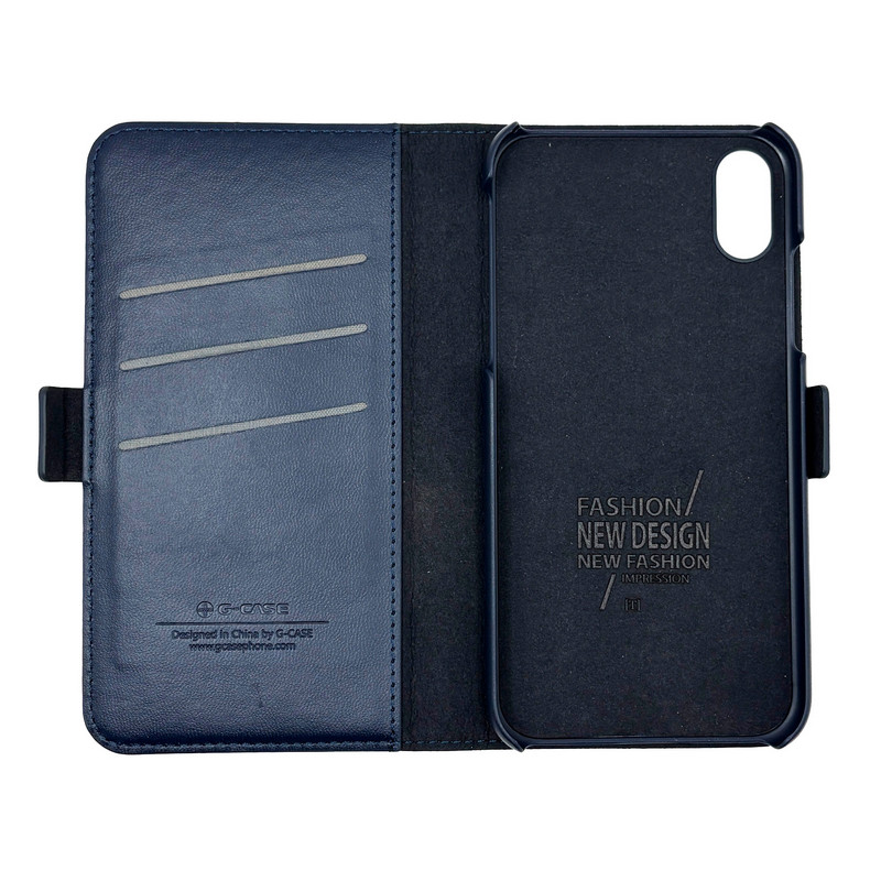 Чехол книжка G-case Leather Honour iPhone Xr Blue