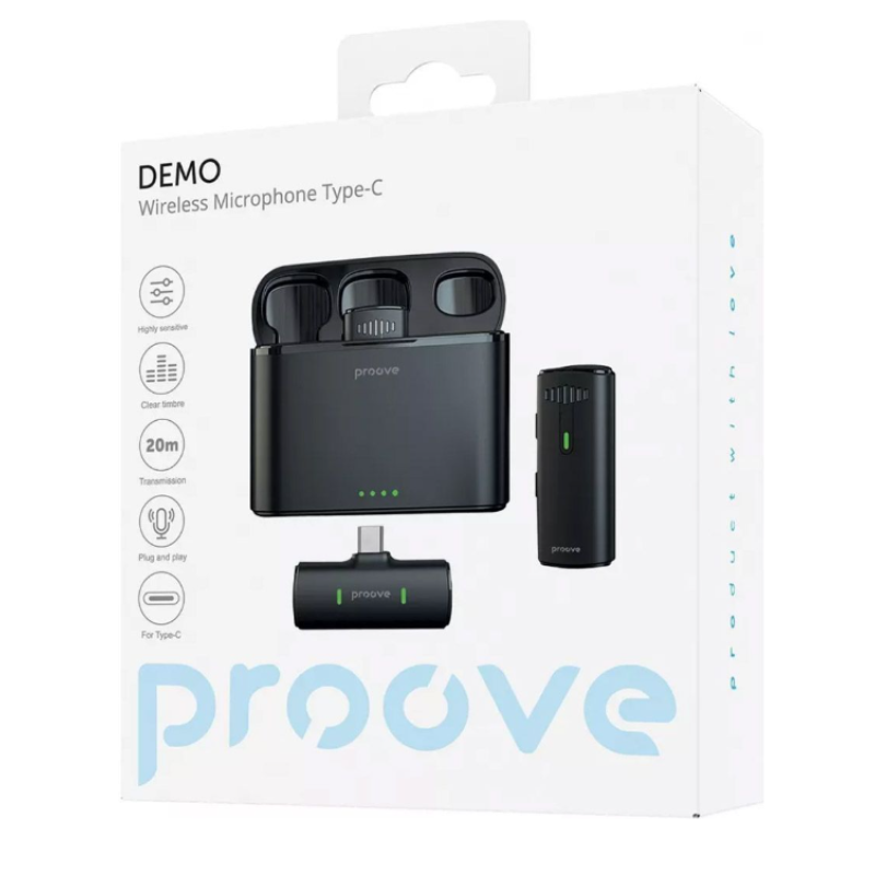 Бездротовий петличний мікрофон Proove Demo Type-C