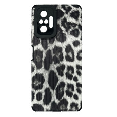 Чехол накладка Animal Case Xiaomi Redmi Note 10 Pro / Max Серый Леопард