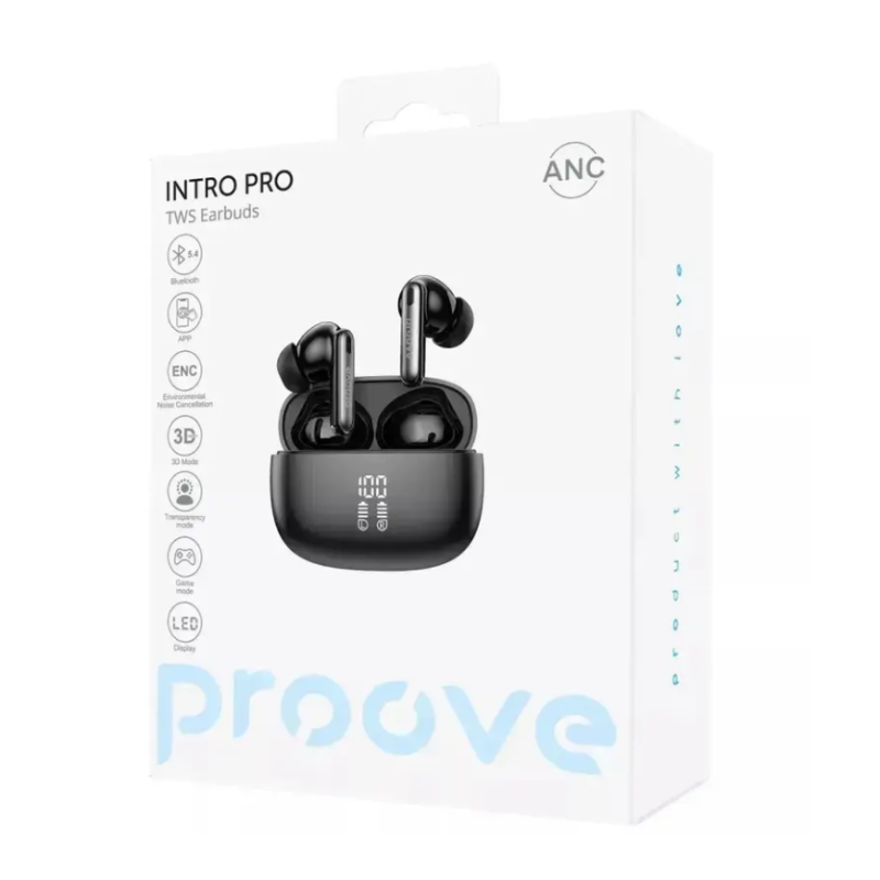 Беспроводные наушники Proove Intro Pro TWS ANC (APP) Black