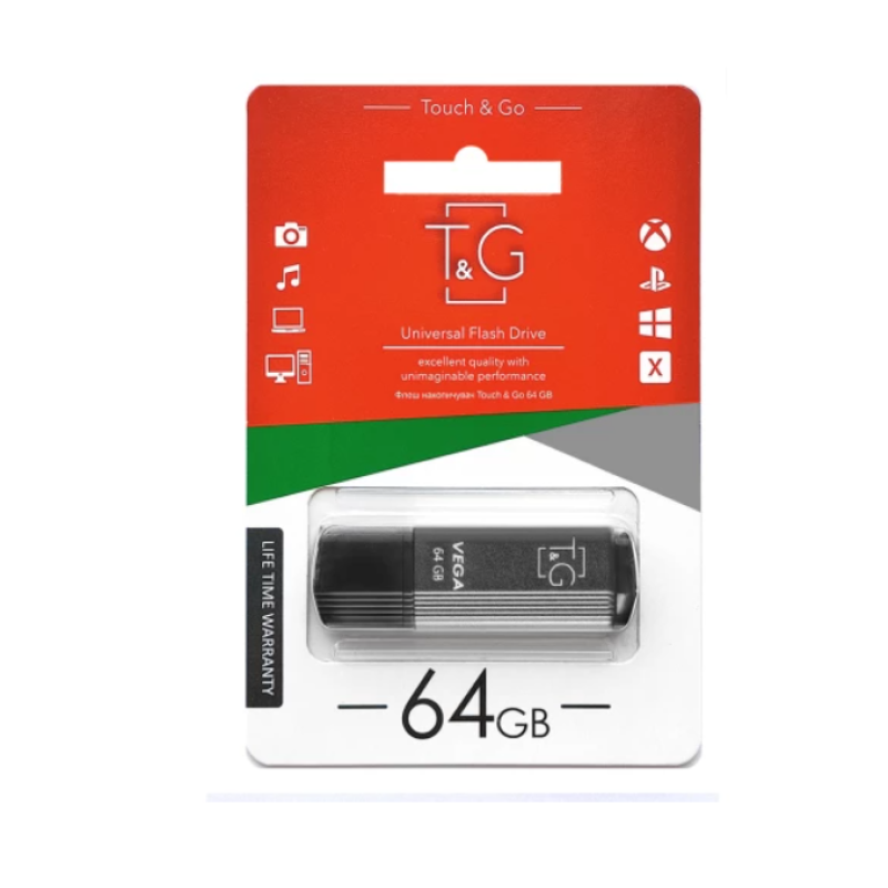 USB Flash T&G TG121 64Gb Vega series Чорна