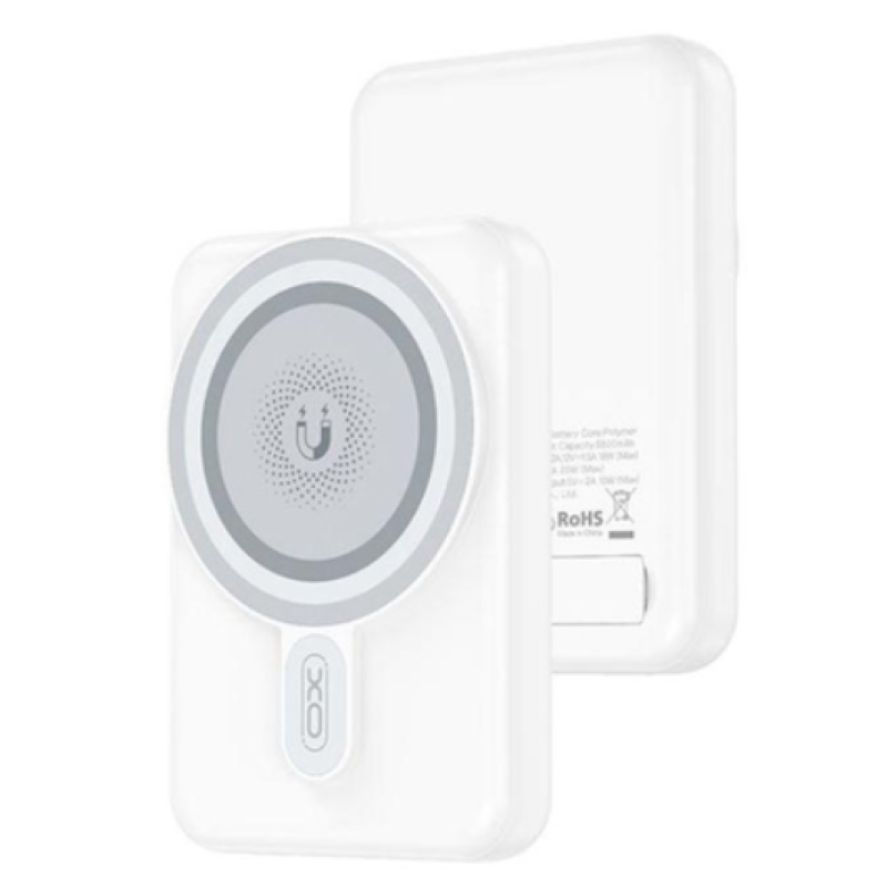 Power Bank XO PR264 Magnetic 15W wireless charging+PD20W with a holder 10000mAh White