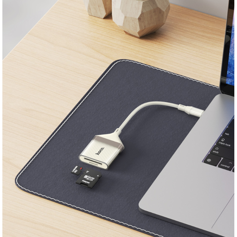 Card Reader Hoco UA40A Crystal 2in1 Type-C to SD+TF (max support 2TB) 480Mbps