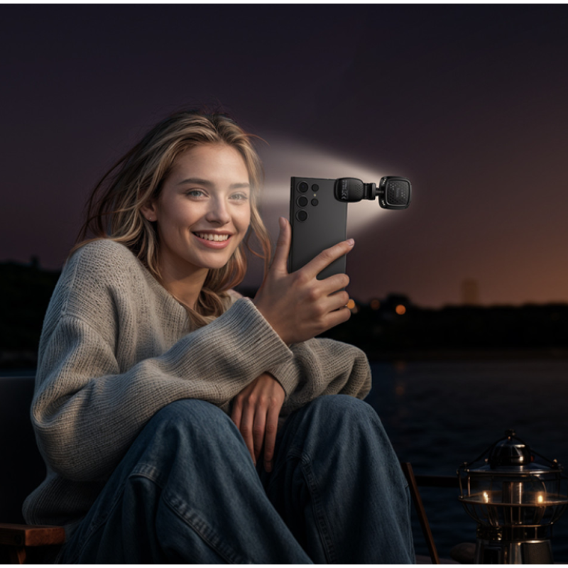 Портативный видеосвет Hoco K28 Beauty mini з кліпсою 200mAh, 2700–6500K (11,5*4,5*3,1 см)