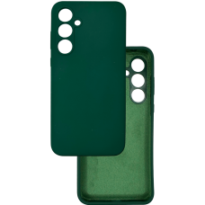 Чехол накладка Silicone Cover Soft Touch ЗК Samsung A55 Темно-зеленый