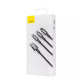 Кабель 3in1 Baseus Tungsten Gold One-for-three Fast Charging Data (Micro USB+Lightning+Type-C) 3.5A 1.5м