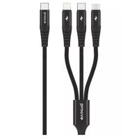 Кабель 3in1 Proove Hydra Type-C + Micro USB + Lightning 3А 1m