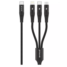 Кабель 3in1 Proove Hydra Type-C + Micro USB + Lightning 3А 1m