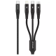 Кабель 3in1 Proove Hydra Type-C + Micro USB + Lightning 3А 1m