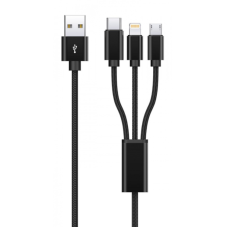 Кабель 3in1 Proove Triple Connection Type-C + Micro USB + Lightning 3А 1.2m