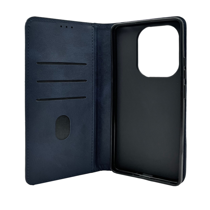 Чехол книжка Business leather Xiaomi Redmi Note 13 Pro 4G / Note 14S Синий