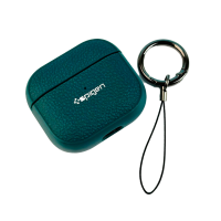 Чохол футляр для наушников AirPods Pro Spigen Ring Leather Armor Green
