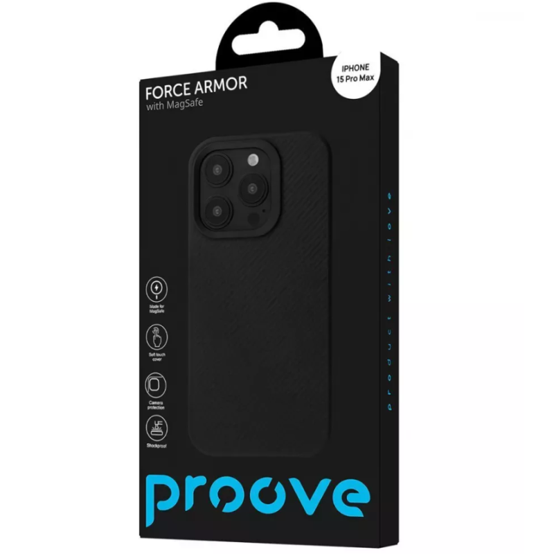 Чохол Proove Force Armor with MagSafe iPhone 15 Pro Max Black
