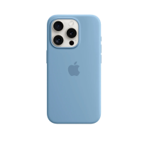 Чехол Silicone Case Original with MagSafe с анимацией iPhone 15 Pro Синий (Winter Blue)