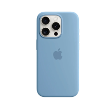 Чехол Silicone Case Original with MagSafe с анимацией iPhone 15 Pro Синий (Winter Blue)