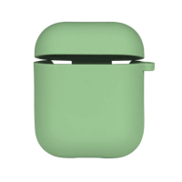 Чохол-футляр для навушників AirPods 1/2 з мікрофіброю Зелений (Spearmint)