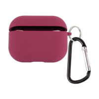 Чехол футляр для наушников AirPods Pro2 с микрофиброй Красный (Dark Red)