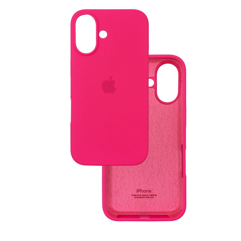 Чехол Silicone Case iPhone 16 Розовый (Barbie Pink)
