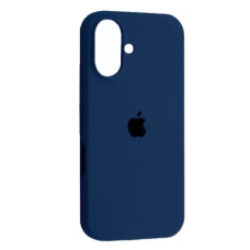 Чехол Silicone Case iPhone 16 Синий (Deep navy)