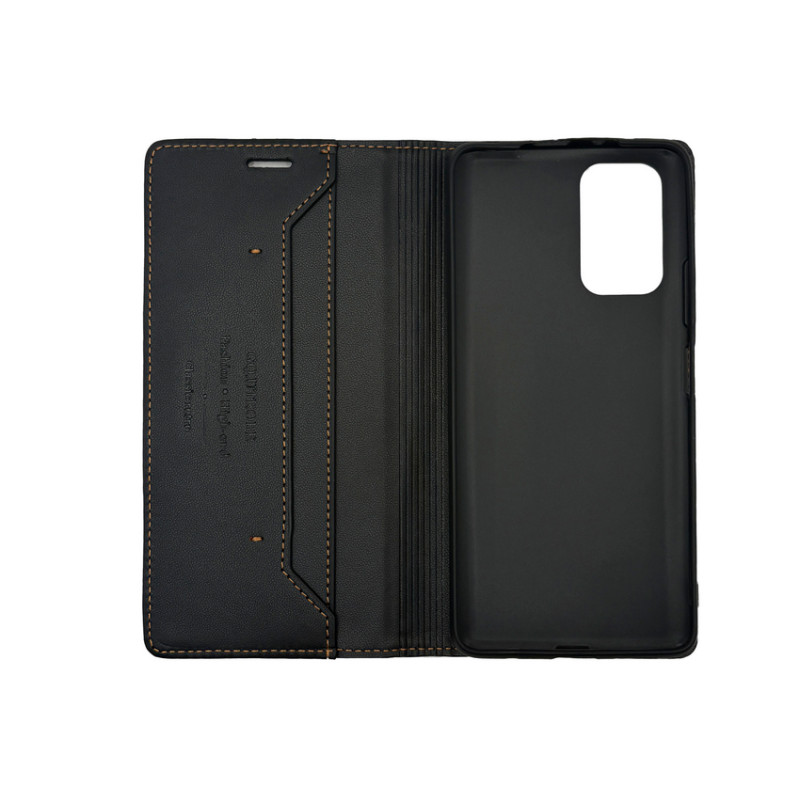 Чехол книжка кожаный GQ Xiaomi Redmi Note 10 (5G) / Poco M3 Pro Черный