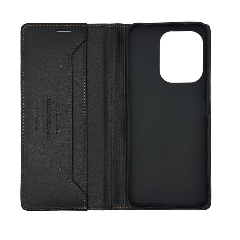 Чохол книжка шкіряний GQ Xiaomi Redmi 13 / Poco M6 4G Чорна