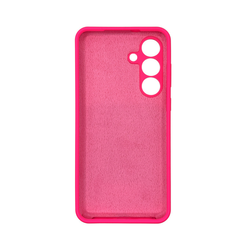 Чехол накладка Silicone Cover Soft Touch ЗК Samsung S25FE Фуксия