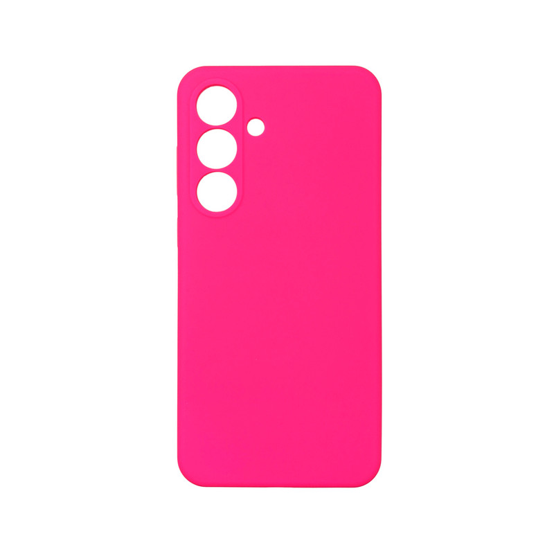 Чехол накладка Silicone Cover Soft Touch ЗК Samsung S25FE Фуксия