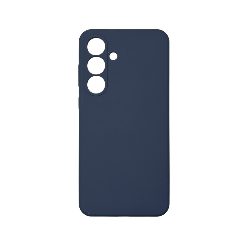 Чехол накладка Silicone Cover Soft Touch ЗК Samsung S25FE Темно-синий