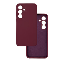 Чехол накладка Silicone Cover Soft Touch ЗК Samsung S25FE Бордовый