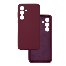 Чохол накладка Silicone Cover Soft Touch ЗК Samsung S25FE Бордовий