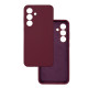 Чехол накладка Silicone Cover Soft Touch ЗК Samsung S25FE Бордовый