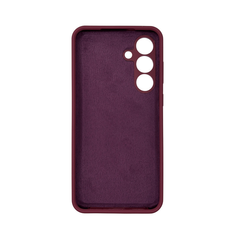 Чехол накладка Silicone Cover Soft Touch ЗК Samsung S25FE Бордовый
