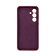 Чехол накладка Silicone Cover Soft Touch ЗК Samsung S25FE Бордовый