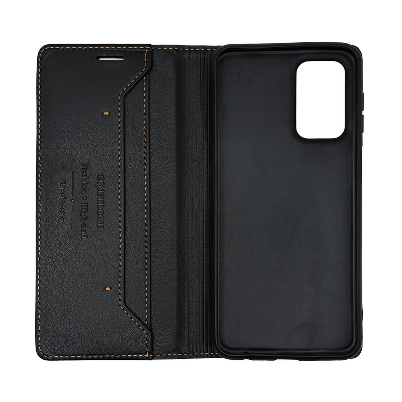 Чехол книжка кожаный GQ Samsung A23 4G / M 13 Черный
