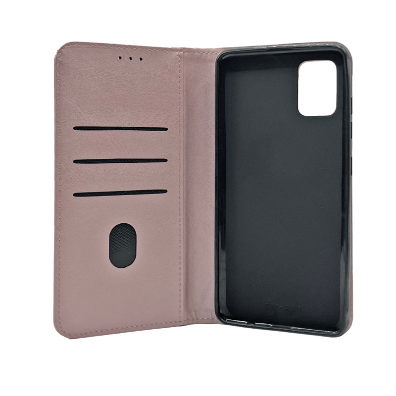 Чохол книжка Business leather Samsung A51 Рожевий