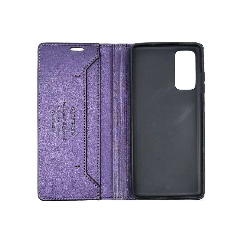 Чохол книжка шкіряний GQ Samsung S20 FE / S20 lite Фіолетова