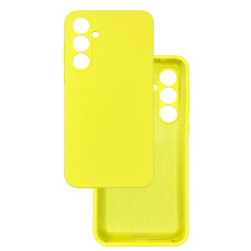 Чехол накладка Silicone Cover Soft Touch ЗК Samsung A35 Желтый