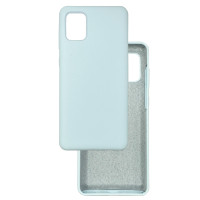 Чехол накладка Silicone Cover Soft Touch OK Samsung A31 светло-голубой