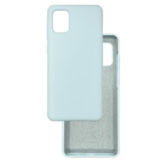 Чехол накладка Silicone Cover Soft Touch OK Samsung A31 светло-голубой