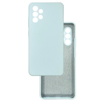 Чехол накладка Silicone Cover Soft Touch ЗК Samsung A32 Светло-голубой