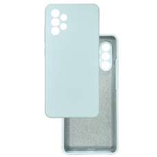 Чехол накладка Silicone Cover Soft Touch ЗК Samsung A32 Светло-голубой