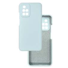 Чехол накладка Silicone Cover Soft Touch ЗК Xiaomi Redmi 10 Светло-голубой