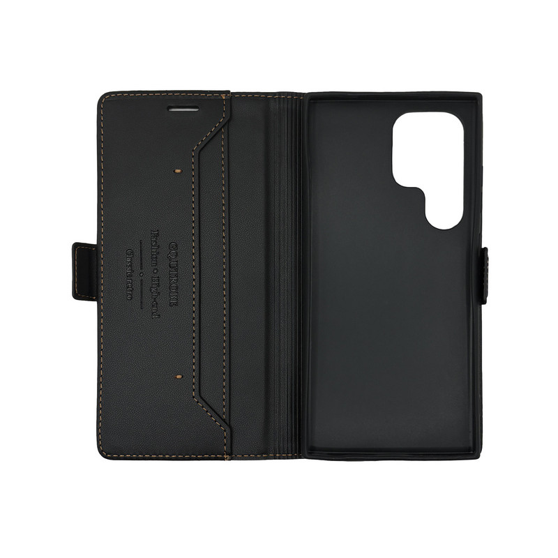 Чохол книжка шкіряний GQ Samsung S24 Ultra Чорний 