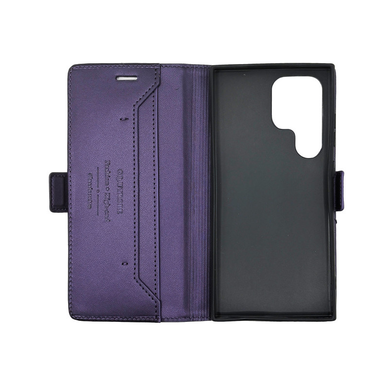 Чохол книжка шкіряний GQ Samsung S25 Ultra Фіолетова