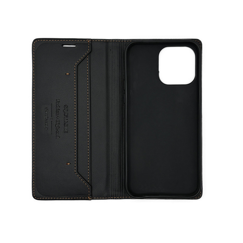 Чохол книжка шкіряна GQ iPhone 13 Pro Чорна