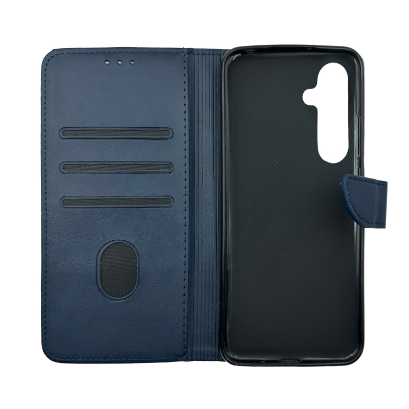 Чехол книжка Business leather Хлястик Samsung A35 Синий
