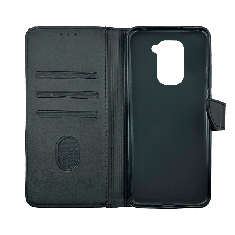 Чехол книжка Business leather Хлястик Xiaomi Redmi Note 9 Черный