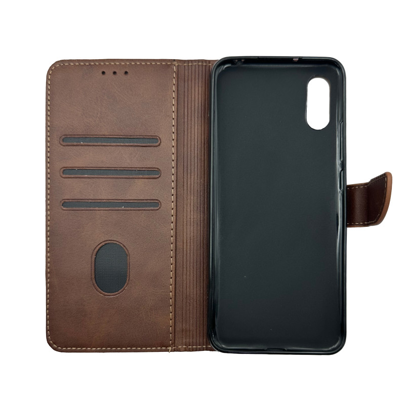 Чохол книжка Business leather Хлястик Xiaomi Redmi 9A Коричневий