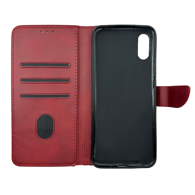 Чохол книжка Business leather Хлястик Xiaomi Redmi 9A Червоний