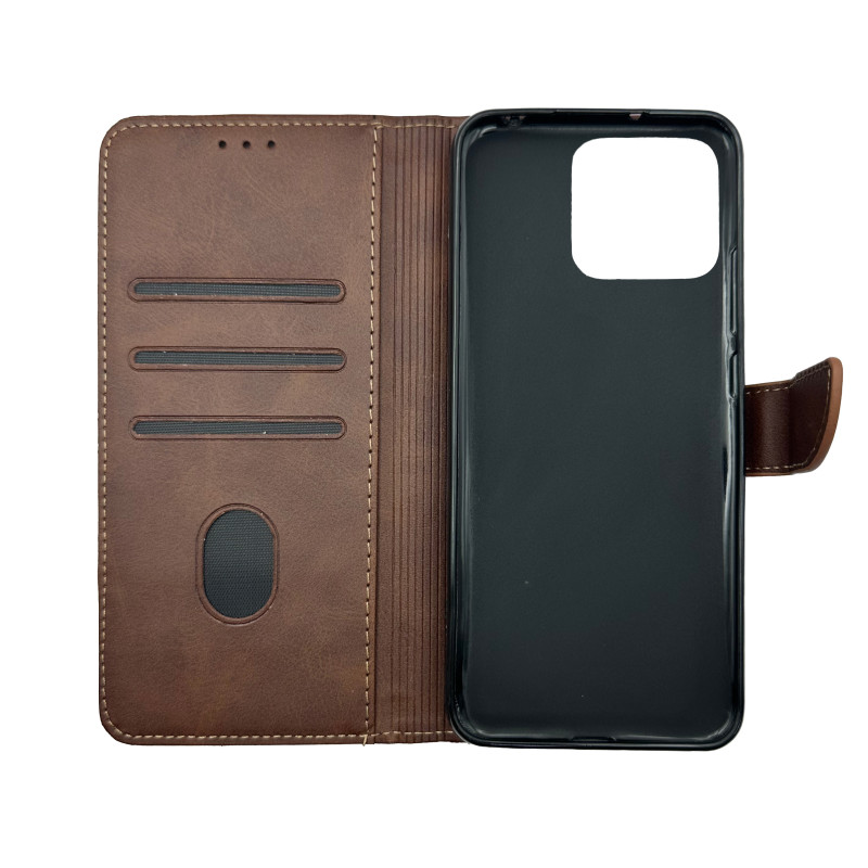 Чехол книжка Business leather Хлястик Xiaomi Redmi 9С / 10A Коричневый